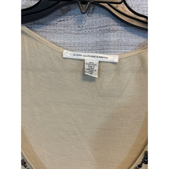 Diane Von Furstenberg Sleeveless Top W/Sequins Size S - Picture 2 of 5